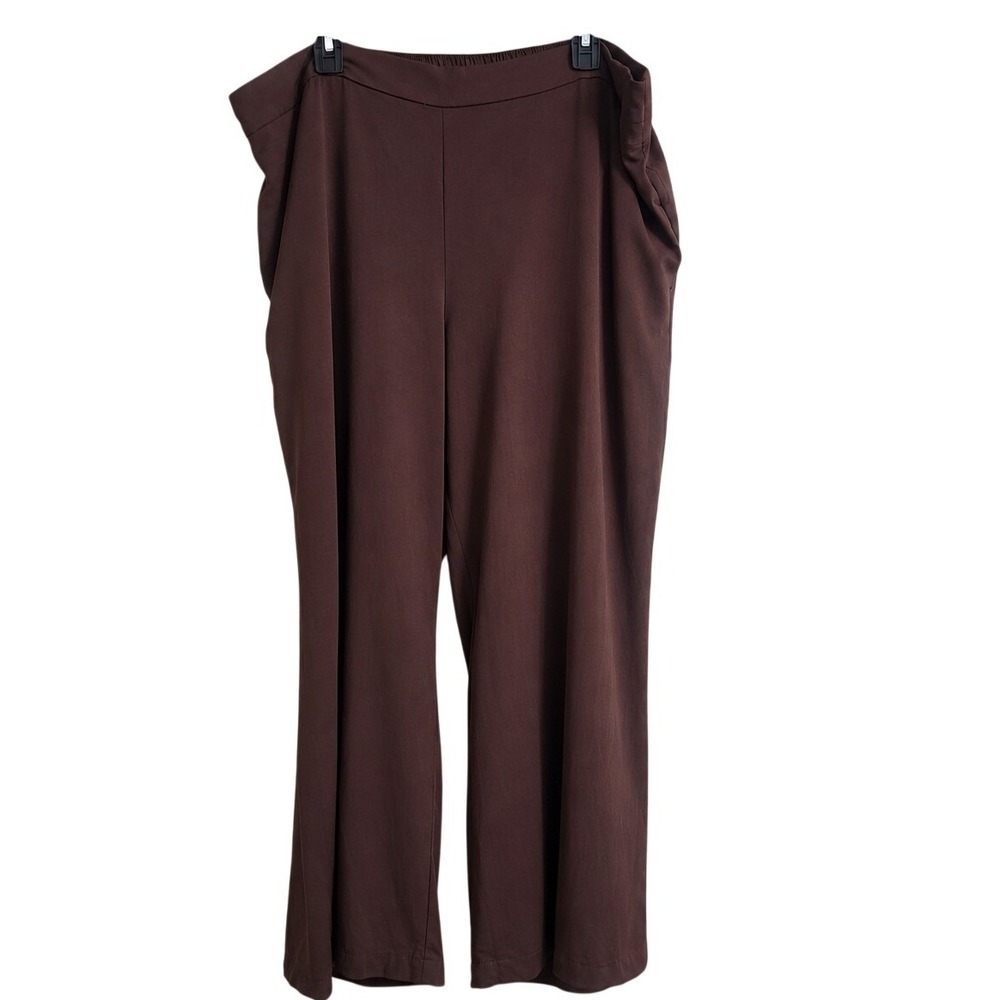 Old Navy XXL Plus Brown High Rise Playa Wide Leg Pants Breezy Pockets Womens